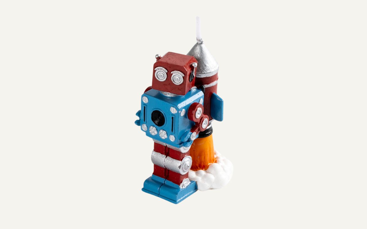 Southlake Gifts Canada Vintage Robot Rocket Candle