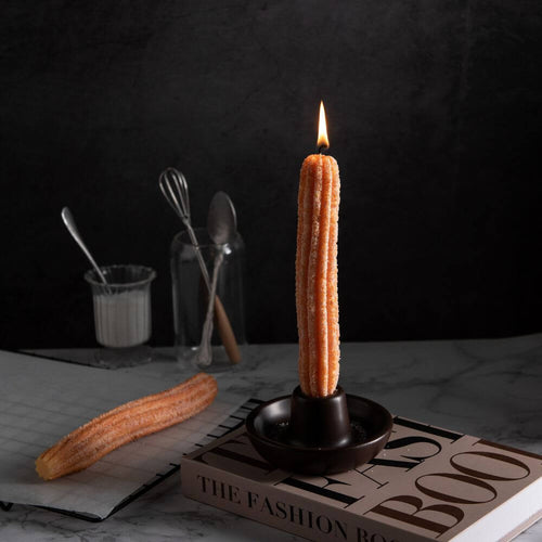 Enhance your home decor with the nostalgic charm of our Churros Taper Candle Set - a delightful addition to any Disney enthusiast's space