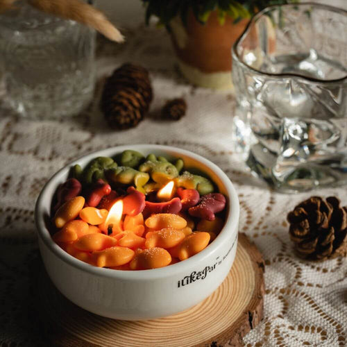 Fish & Crackers Scented Candle from Southlake Gifts Canada shaped like a Goldfish crackers snack with a custom scent - great for Birthday Candles and Decorative Candles