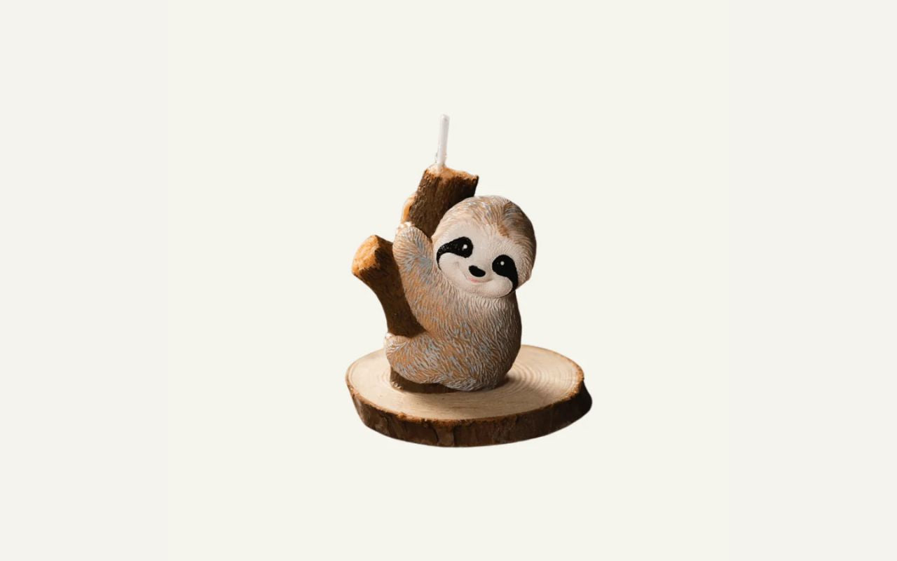 Southlakegifts Animal kingdom Baby Sloth Candle