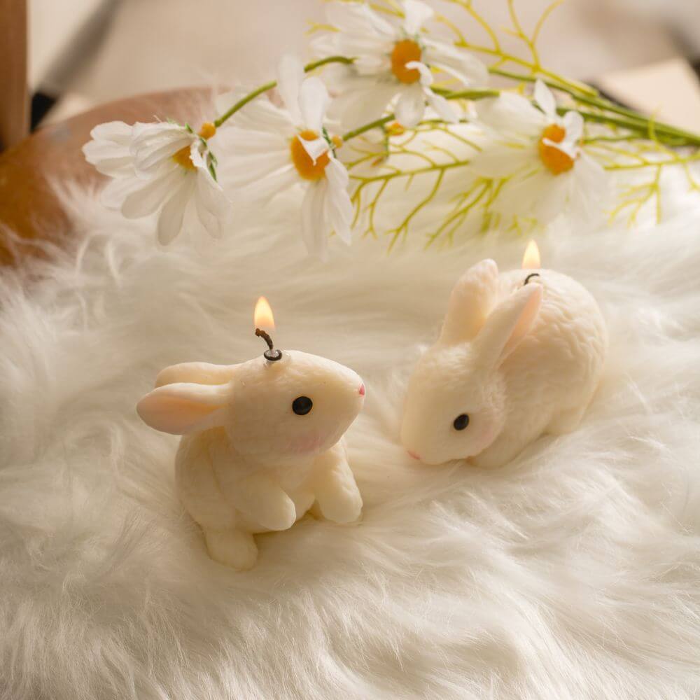 Southlake Gifts Canada Blushing Bunny Candle for Easter, cake topper, or home room decoration. 