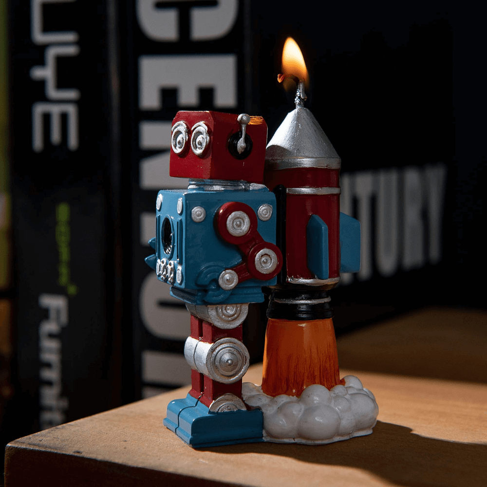 Southlake Gifts Canada Robot Candle for cake decoration. 