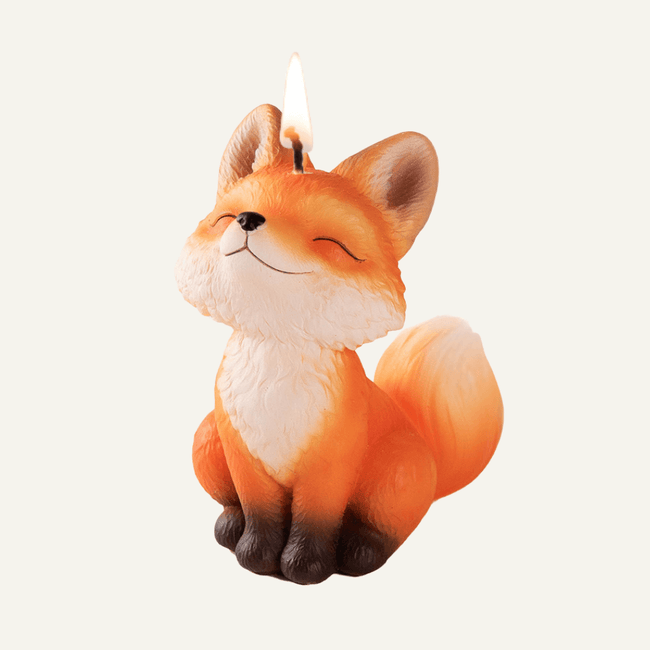 Fox Candle – realistic animal-shaped soy wax candle product photo on white background by Southlake Gifts Canada