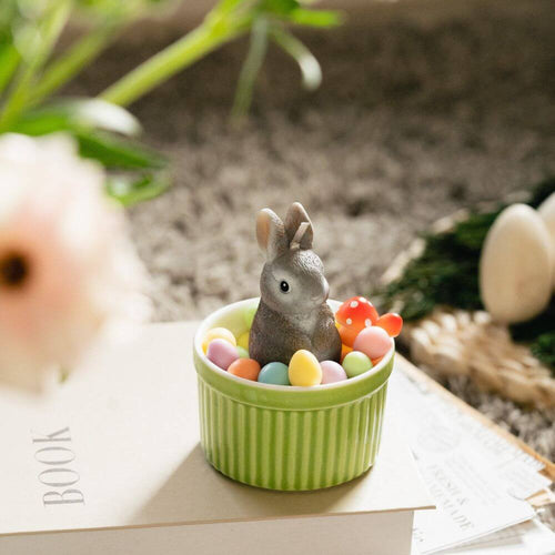 Easter Bunny Candle with colourful Easter Eggs and mini mushroon form Southlake Gifts by Southlake Gifts Canada
