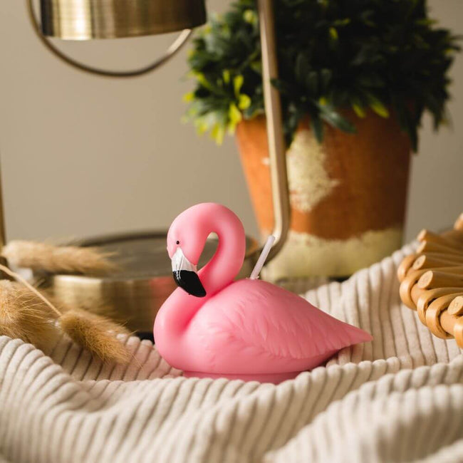 Pink Flamingo Candle from Southlake Gifts Canada. Perfect Cake topper candle, home decor candle!