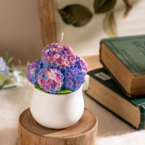 Realistic Hydrangea Candle, perfect for enhancing your home decor or as a thoughtful gift - Southlake Gifts Canada