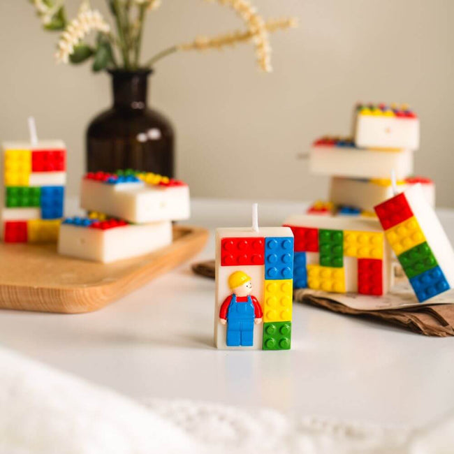 Lego Number Candle with Lego brick design from Southlake Gifts Canada
