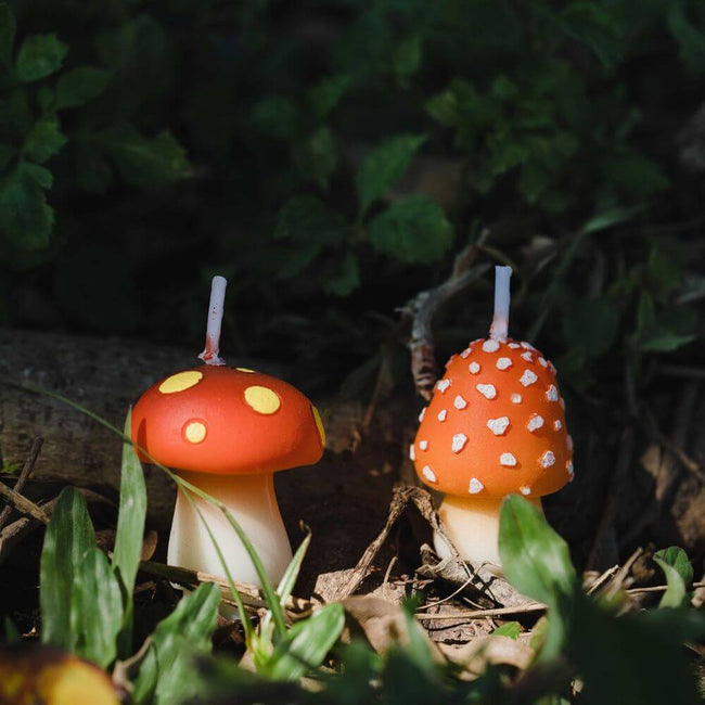 The Mini Mushroom Candle Set brings a whimsical touch of nature to any decor from Southlake Gifts Canada.