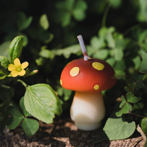 Enhance your space with the Mini Mushroom Candle from Southlake Gifts Canada, featuring a whimsical mushroom design