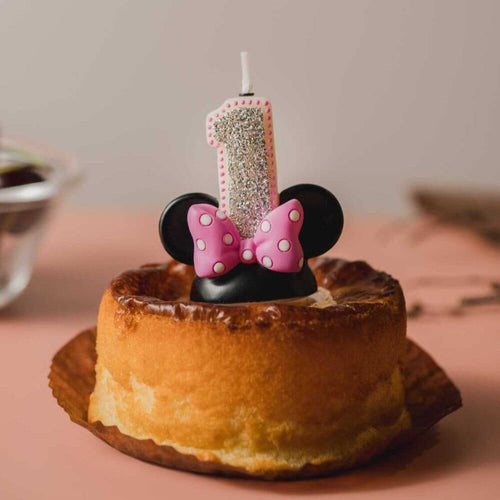 Southlake Gifts Canada number 1 Minnie Mouse Pink Dot Number Candle add as a topper and decoration for your cakes.
