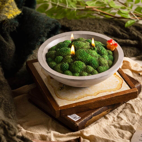 Discover the ultimate candle gift at Southlake Gifts Canada with the Moss Candle Bowl with Concrete Vessel. Made with a beautifully crafted concrete vessel, this candle brings a touch of green and tranquility to any space