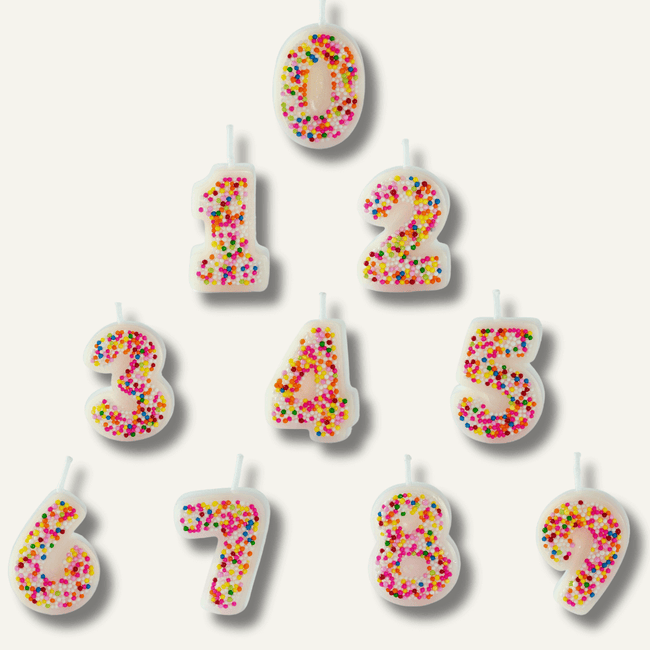 Sprinkle Candy Number Candle from 0 to 9 with Colorful Candy Cake Decor/ Cake Topper from Southlake Gifts Canada