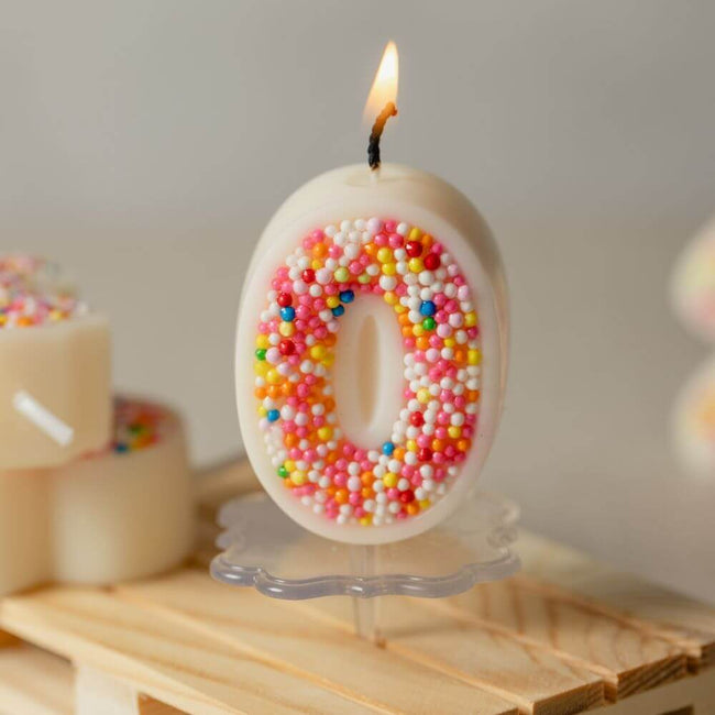 Unique Sprinkle Candy Number Candle for Home Decor and Gifting | Southlake Gifts Canada