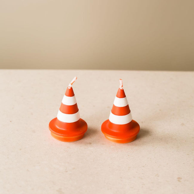 Add a touch of construction-site whimsy to your decor with our Traffic Cone Candle set - Southlake Gifts Canada