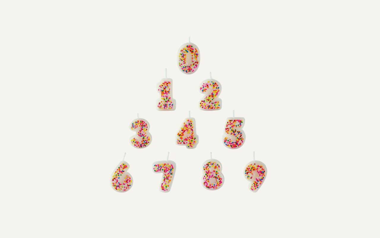 Southlakegifts cake couture Sprinkle Candy Number Candle