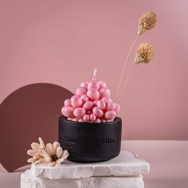 The Pink Moonstone Succulent Candle - a unique and thoughtful gift, perfect for self-care and mindfulness. Available now at Southlake Gifts Canada